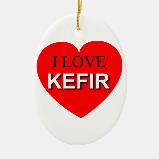 I Love Kefir Keramisch Ornament (Voorkant)