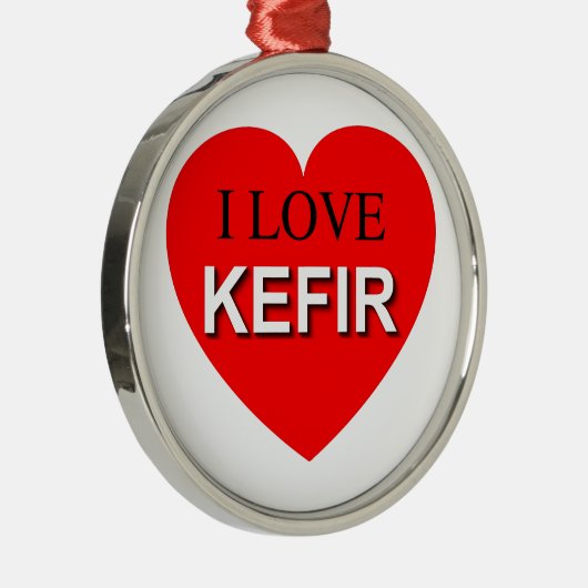 I Love Kefir Metalen Ornament (Rechts)