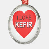 I Love Kefir Metalen Ornament (Links)