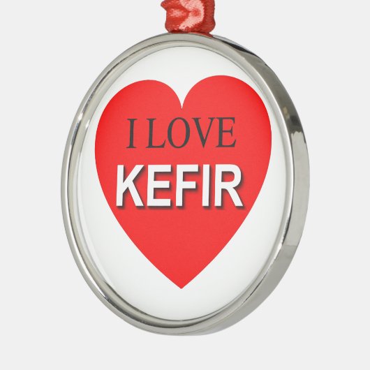 I Love Kefir Metalen Ornament (Links)