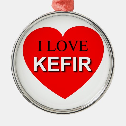 I Love Kefir Metalen Ornament (Voorkant)