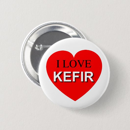 I Love Kefir Ronde Button 5,7 Cm (Voorkant /achterkant)