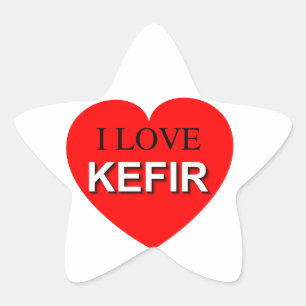 I Love Kefir Ster Sticker