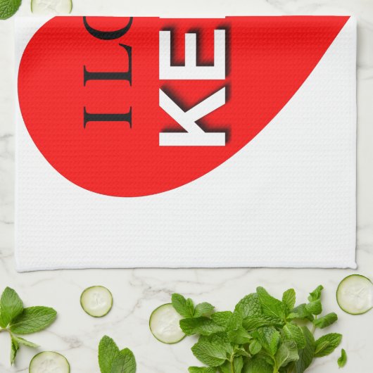 I Love Kefir Theedoek (Gevouwen)