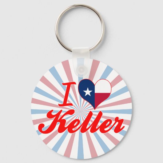 I Love Keller, Texas Sleutelhanger (Voorkant)