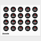 I Love Kenny - Hart - Naam Ronde Sticker (Vel)