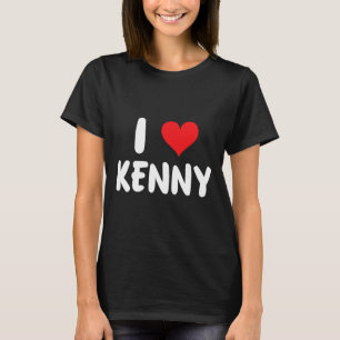 I Love Kenny - Hart - Naam  T-shirt