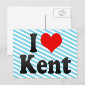 I Love Kent, Verenigde Staten Briefkaart (Voorkant / Achterkant)