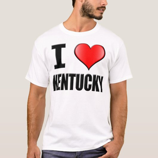 I Love Kentucky T-Shirt - Mannen (Voorkant)