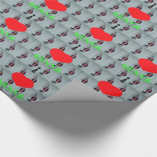 I Love Kenya Cadeaupapier (Hoek)