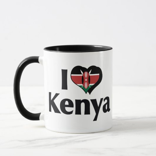 I Love Kenya Flag Mok (Links)