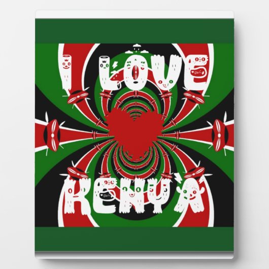 I Love Kenya Hakuna Matata Gifts Fotoplaat (Voorkant)