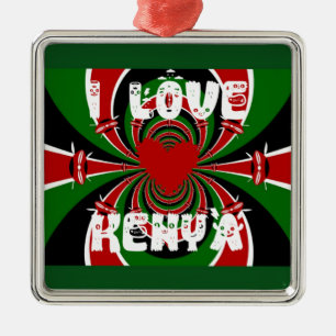 I Love Kenya Hakuna Matata Gifts Metalen Ornament