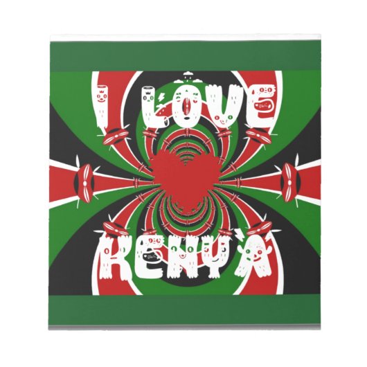 I Love Kenya Hakuna Matata Gifts Notitieblok (Voorkant)