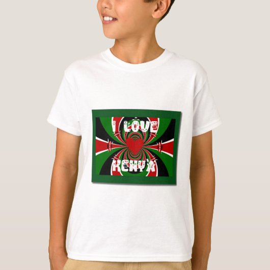 I Love Kenya Hakuna Matata Gifts T-shirt (Voorkant)