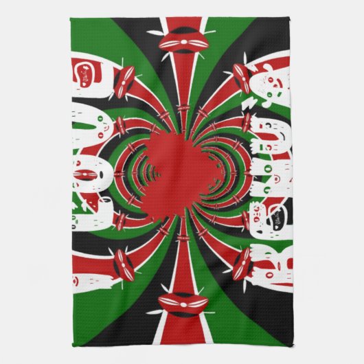 I Love Kenya Hakuna Matata Gifts Theedoek (Verticaal)