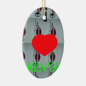 I Love Kenya Keramisch Ornament (Rechts)