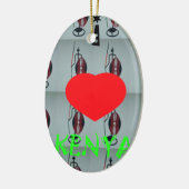 I Love Kenya Keramisch Ornament (Links)