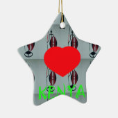 I Love Kenya Keramisch Ornament (Rechts)