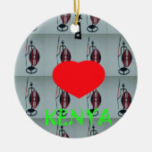 I Love Kenya Keramisch Ornament (Voorkant)