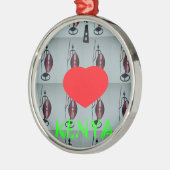 I Love Kenya Metalen Ornament (Links)