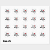 I Love Kenya Ronde Sticker (Vel)