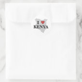 I Love Kenya Ronde Sticker (Tas)