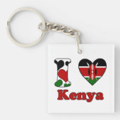 I love Kenya Sleutelhanger (voorkant)
