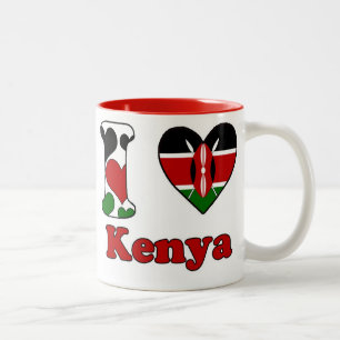I love Kenya Tweekleurige Koffiemok