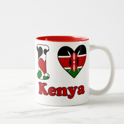 I love Kenya Tweekleurige Koffiemok (Rechts)