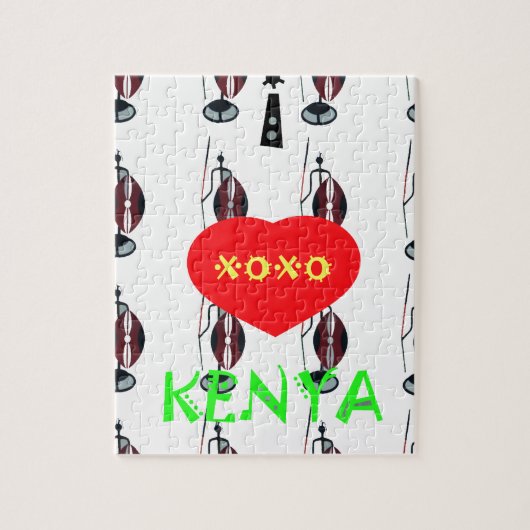 I Love Kenya XOXO Legpuzzel (Verticaal)