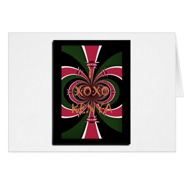 I Love Kenya XOXO National Flag Colors (Voorkant Horizontaal)