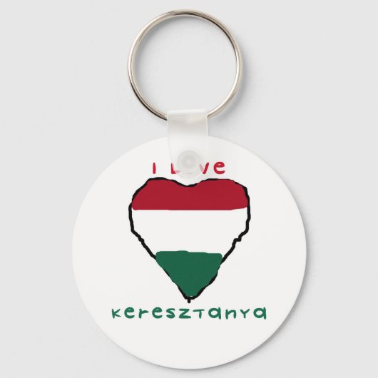 I Love Keresztanya Sleutelhanger (Voorkant)