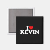 I Love Kevin - Heart Long Sleeve Magneet (Voorkant / Achterkant)