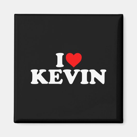 I Love Kevin - Heart Long Sleeve Magneet (Voorkant)