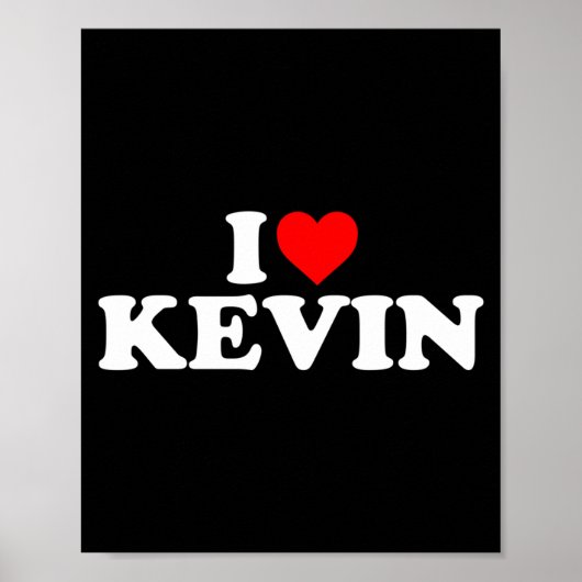 I Love Kevin - Heart Long Sleeve  Poster (Voorkant)