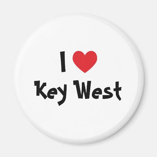 I Love Key West Florida Magneet (Voorkant)