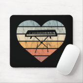 I Love Keyboard en Synthie Retro Heart Muismat (Met muis)