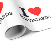 I Love Keyboards Cadeaupapier (Rol Hoek)