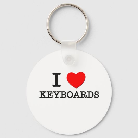 I Love Keyboards Sleutelhanger (Voorkant)