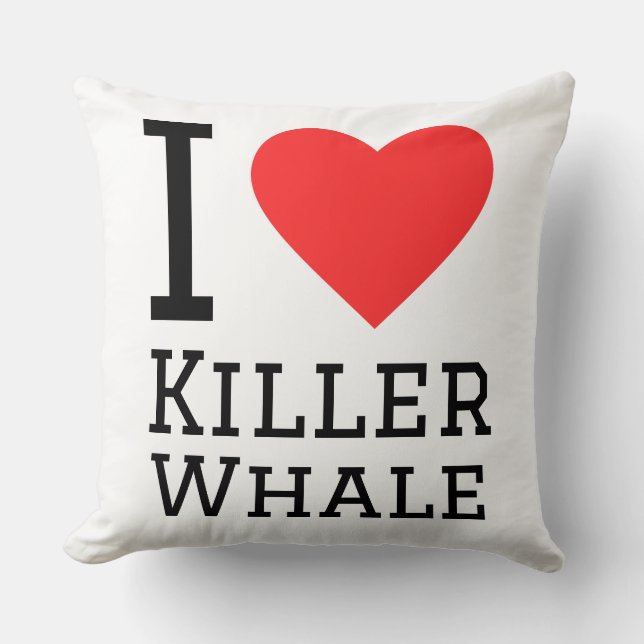 I love killer whale kussen (Voorkant)