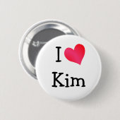 I Love Kim Ronde Button 5,7 Cm (Voorkant /achterkant)
