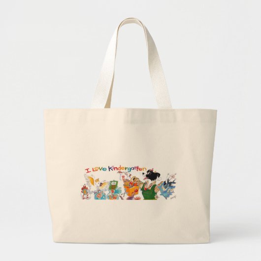 I Love Kindergarten Canvas tas (Voorkant)