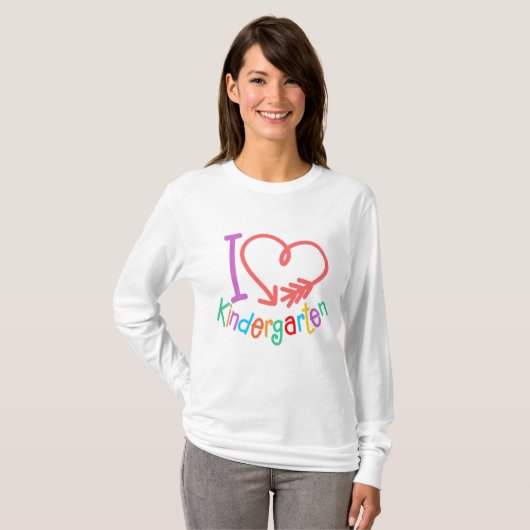 I Love Kindergarten Design T-shirt (Voorkant volledig)