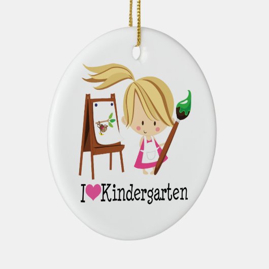 I Love Kindergarten Gift Keramisch Ornament (Rechts)