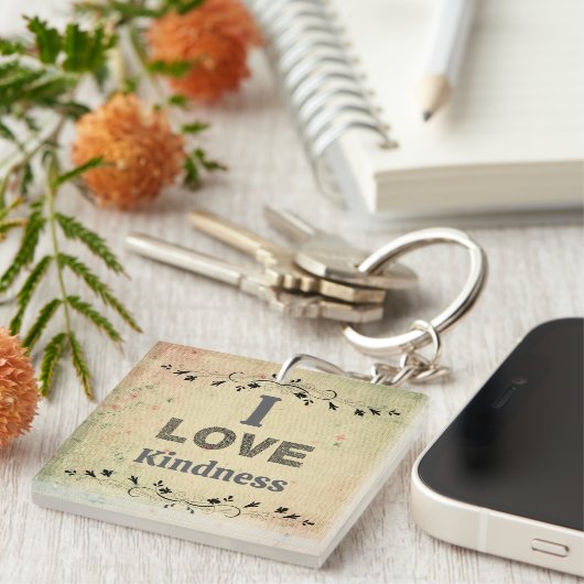 I Love Kindness Keychain (Voorkant Rechts)