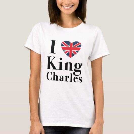 I Love King Charles T-shirt (Voorkant)