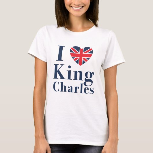 I Love King Charles T-shirt (Voorkant)
