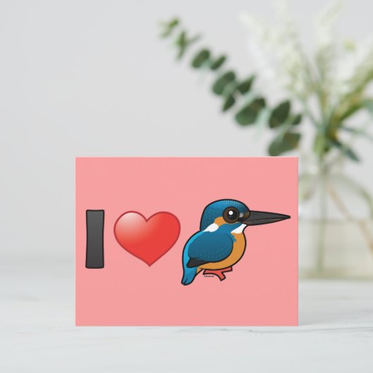 I Love Kingfish Briefkaart (Staand voorkant)