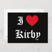 I Love Kirby Briefkaart (Voorkant / Achterkant)